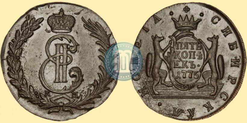 Фото 5 копеек 1775 года КМ 