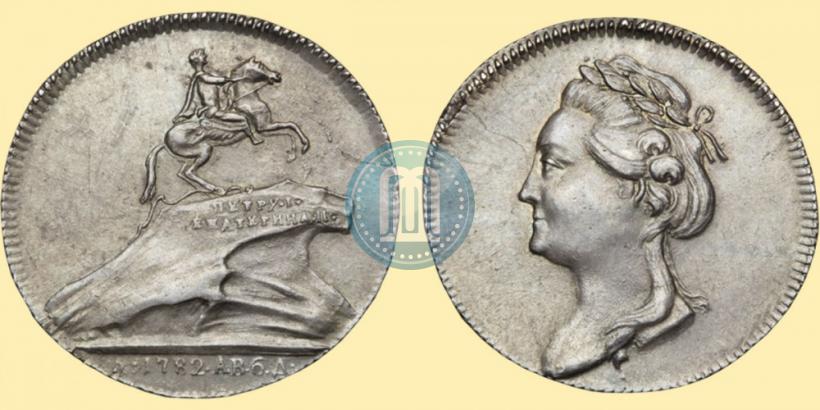 Picture Token Coin 1782 year  "Monument to Peter the Great in Saint-Petersburg"
