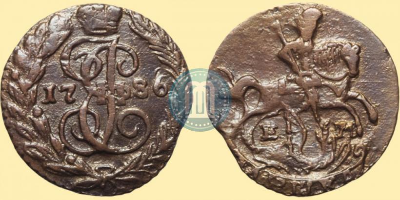 Фото Полушка 1786 года ЕМ 