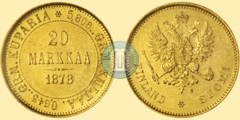 Picture 20 markkaa 1878 year S 