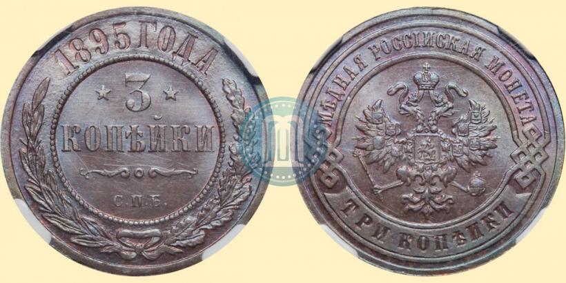 Фото 3 копейки 1895 года СПБ 