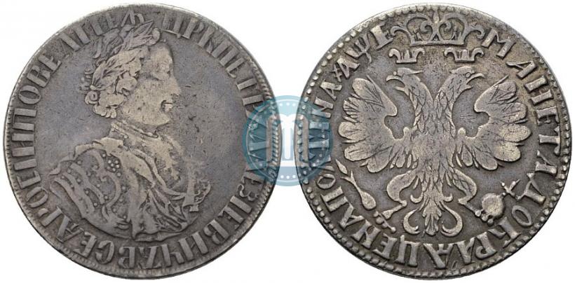 Фото Полтина 1705 года  "Уборная"
