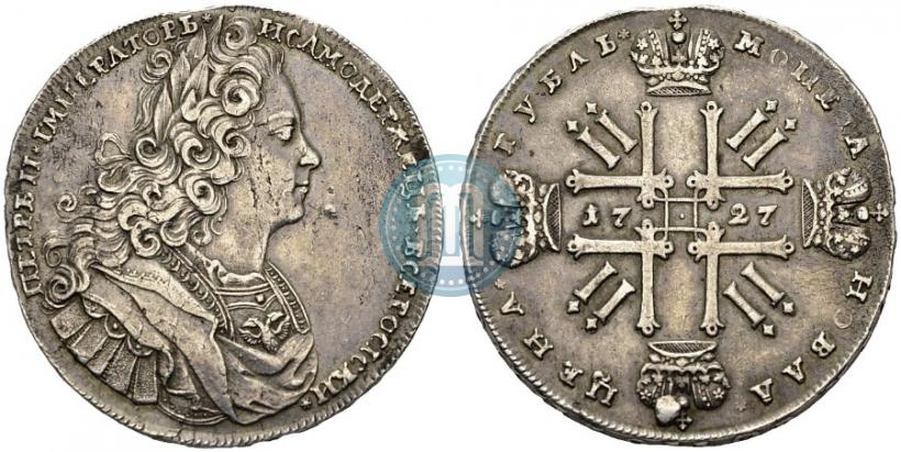 Picture 1 rouble 1727 year  "Moscow type"
