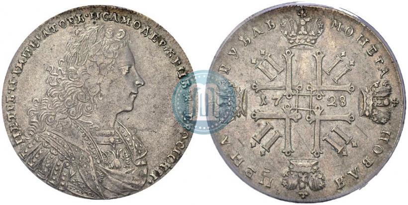 Фото 1 рубль 1728 года  "Тип 1728"