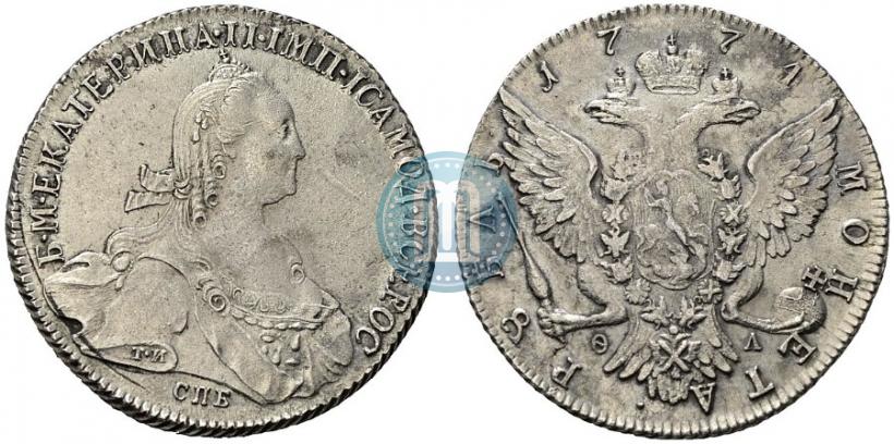 Picture 1 rouble 1774 year СПБ-ФЛ 