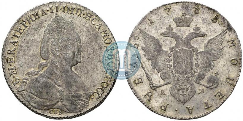Picture 1 rouble 1783 year СПБ-ИЗ 