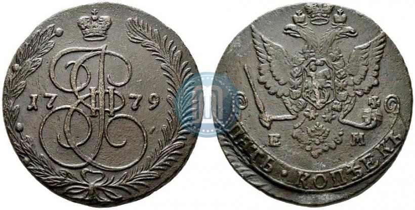 Picture 5 kopecks 1779 year ЕМ 