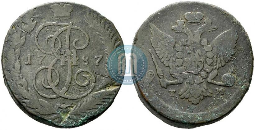 Фото 5 копеек 1787 года ТМ 