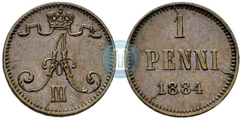 Picture 1 penni 1884 year  
