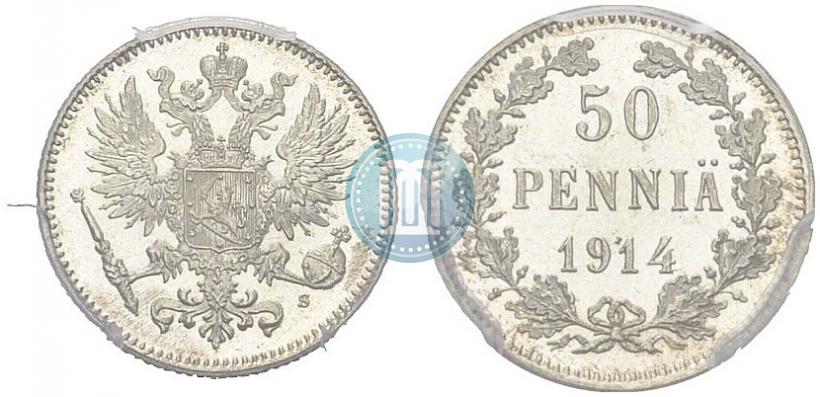 Фото 50 пенни 1914 года S 