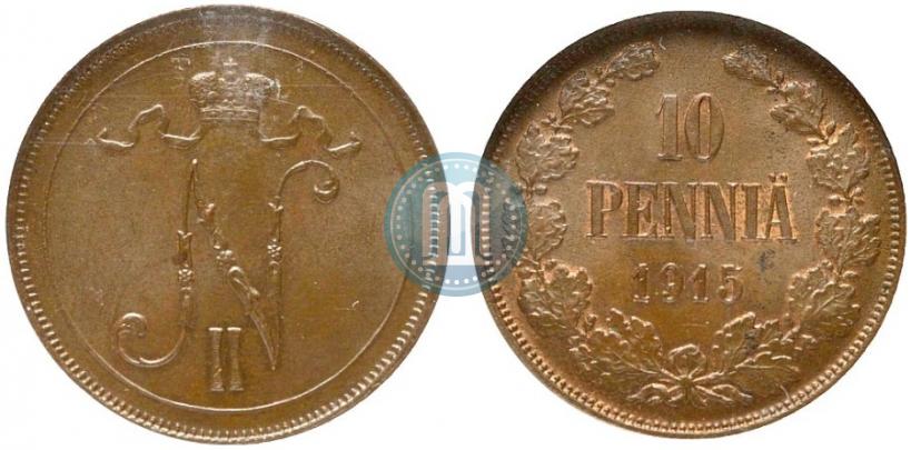 Фото 10 пенни 1915 года  
