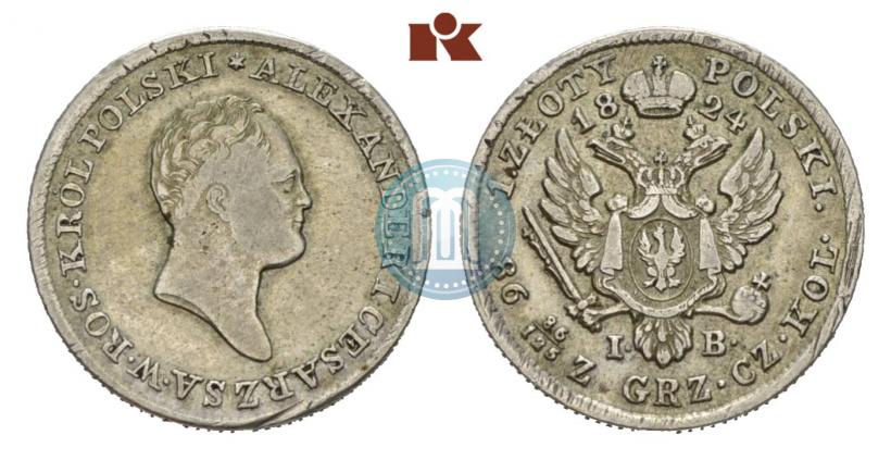 Picture 1 złoty 1824 year IB 
