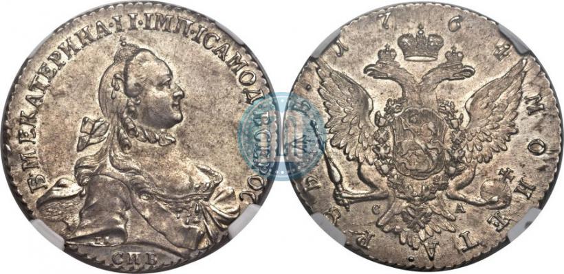 Picture 1 rouble 1764 year СПБ-СА 