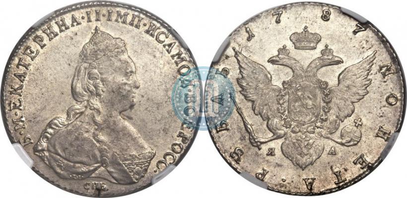 Picture 1 rouble 1787 year СПБ-ЯА 