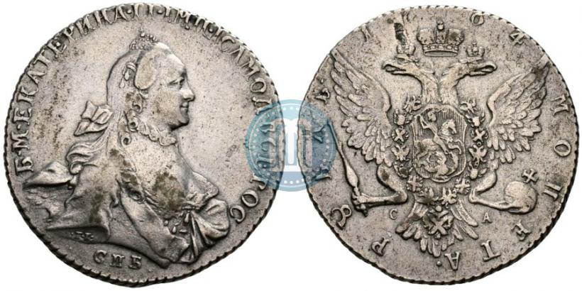Фото 1 рубль 1764 года СПБ-СА 