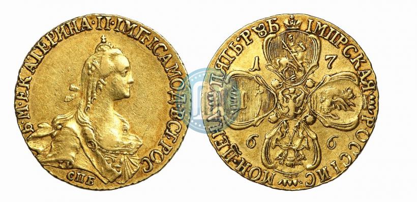 Picture 5 roubles 1766 year СПБ 