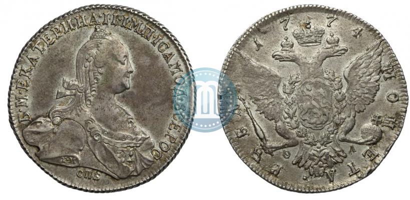 Picture 1 rouble 1774 year СПБ-ФЛ 