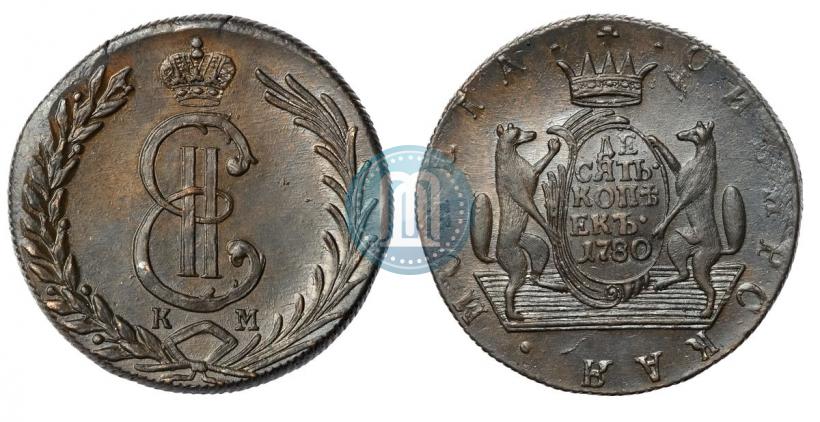 Picture 10 kopecks 1780 year КМ 