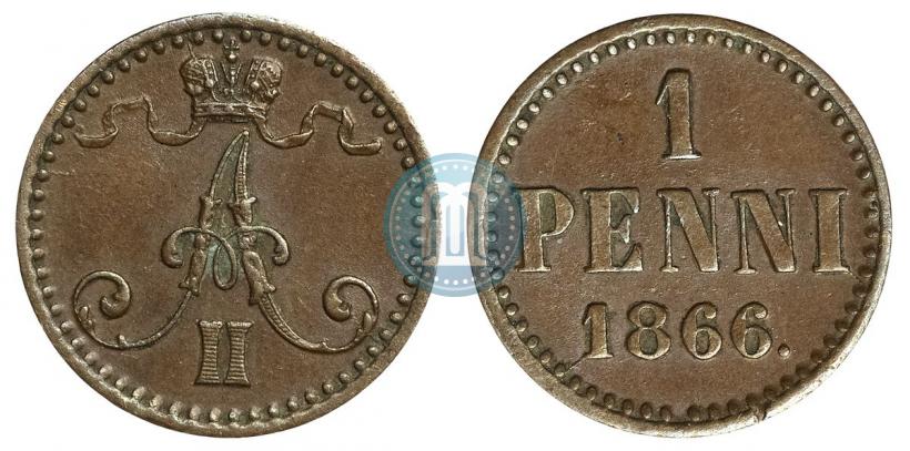 Picture 1 penni 1866 year  