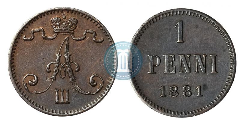 Picture 1 penni 1881 year  
