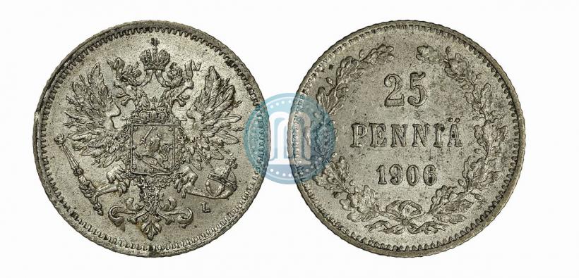 Picture 25 pennia 1906 year L 