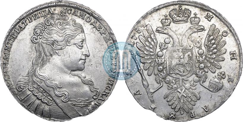 Фото 1 рубль 1734 года  "Тип 1734 года"