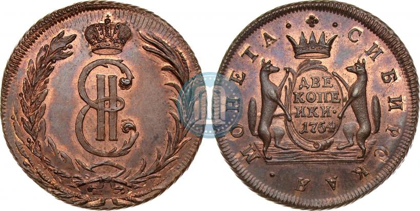 Фото 2 копейки 1764 года  