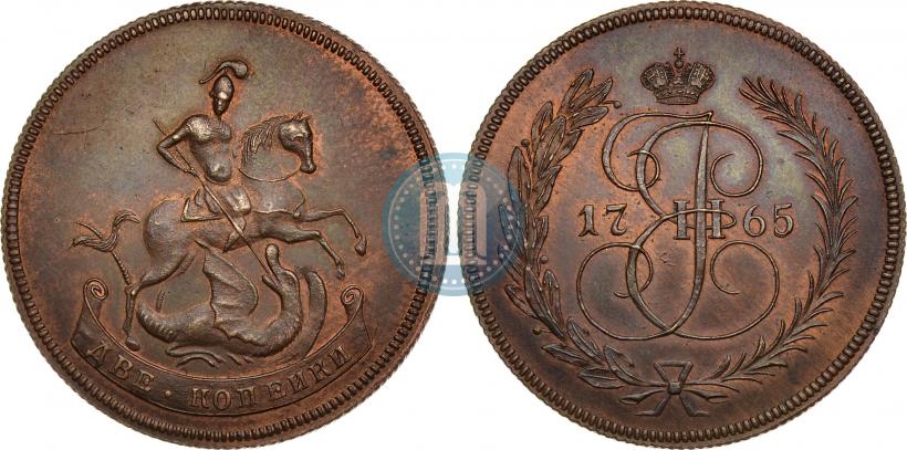 Picture 2 kopecks 1765 year  