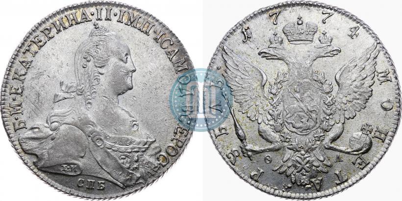 Фото 1 рубль 1774 года СПБ-ФЛ 