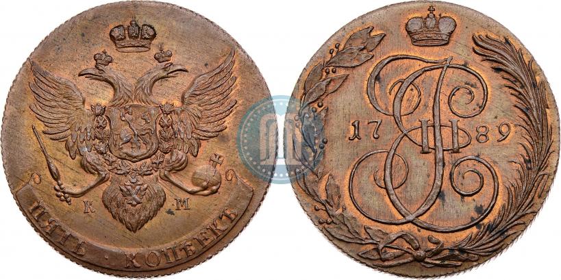 Picture 5 kopecks 1789 year КМ 