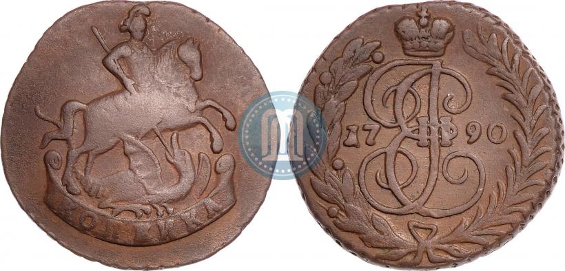 Picture 1 kopeck 1790 year  