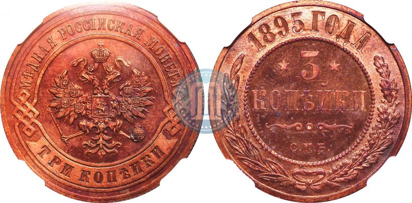 Фото 3 копейки 1895 года СПБ 
