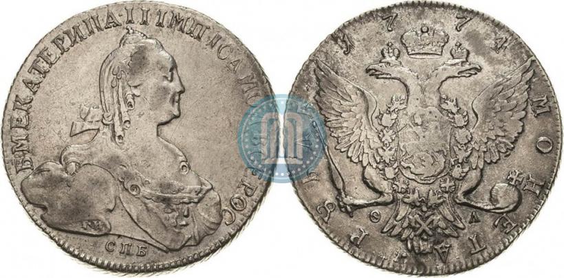 Picture 1 rouble 1774 year СПБ-ФЛ 
