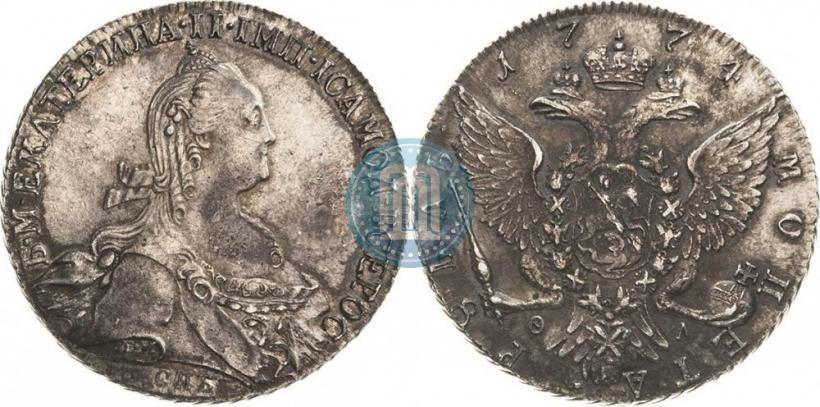 Picture 1 rouble 1774 year СПБ-ФЛ 