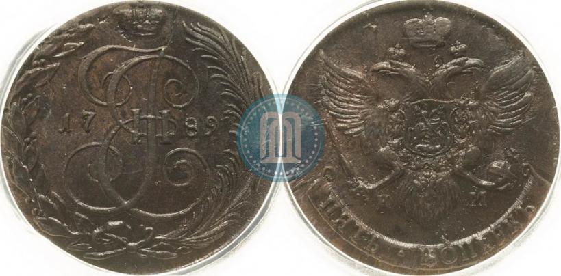 Picture 5 kopecks 1789 year КМ 