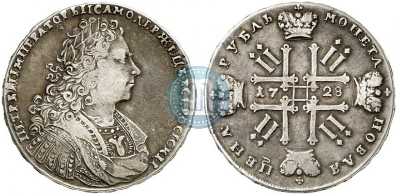Фото 1 рубль 1728 года  "Тип 1728"