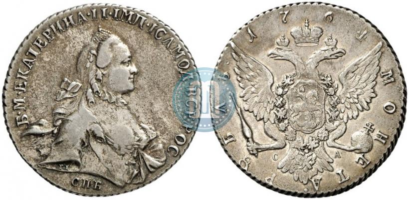 Picture 1 rouble 1764 year СПБ-СА 