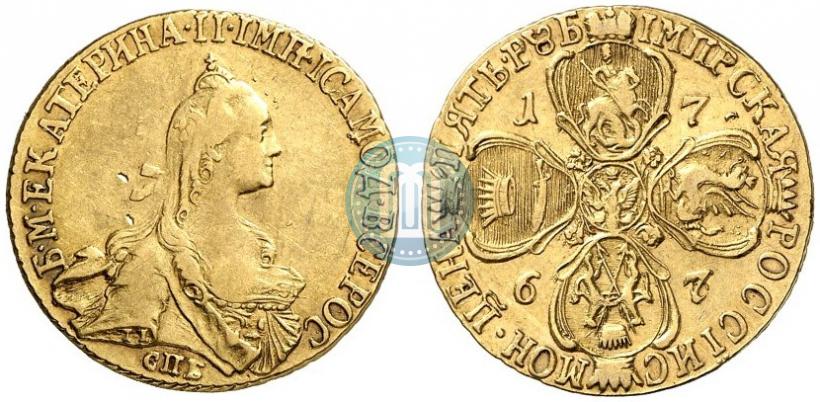 Picture 5 roubles 1767 year СПБ 