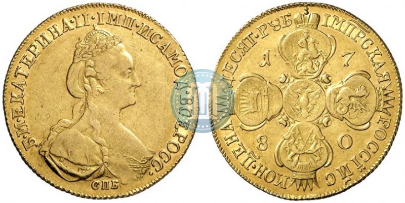 Picture 10 roubles 1780 year СПБ 