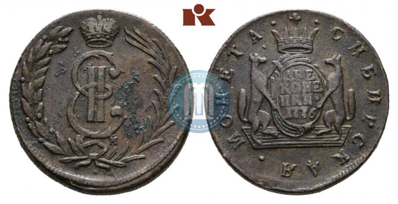 Фото 2 копейки 1776 года КМ 