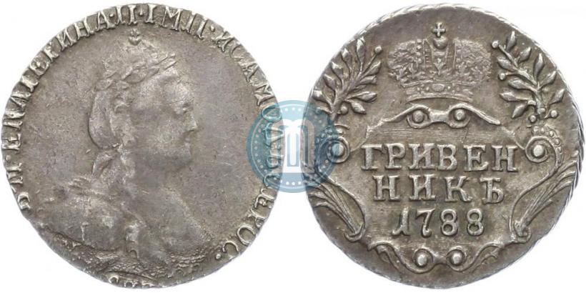 Picture Grivennik 1788 year СПБ 