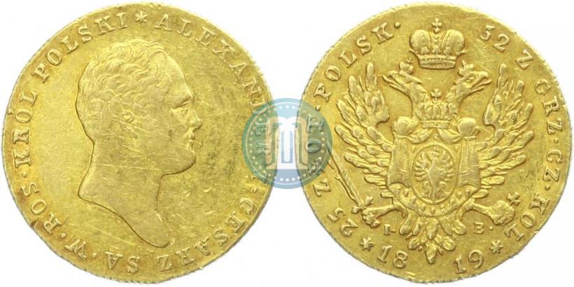 Picture 25 złotych 1819 year IB 