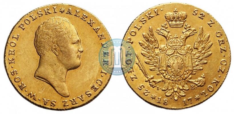 Фото 25 злотых 1817 года IB 
