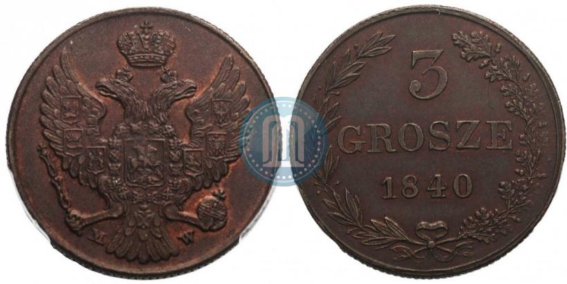 Picture 3 grosze 1840 year MW 