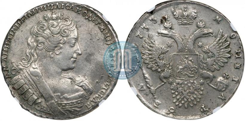 Фото 1 рубль 1733 года  
