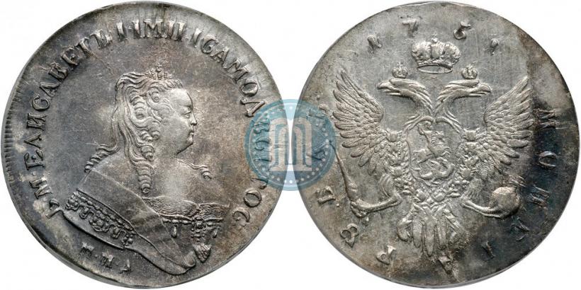 Picture 1 rouble 1751 year ММД 
