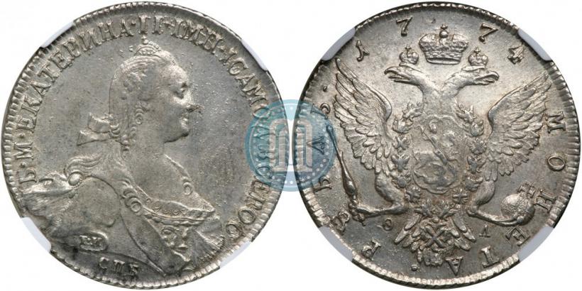 Picture 1 rouble 1774 year СПБ-ФЛ 