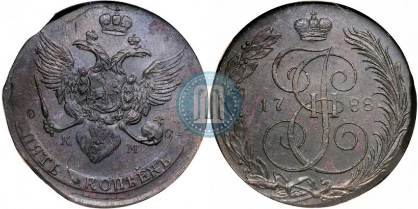 Picture 5 kopecks 1788 year КМ 