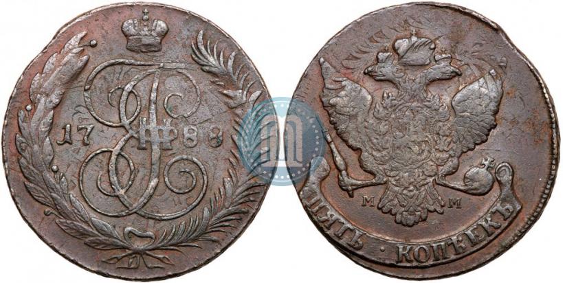 Picture 5 kopecks 1788 year ММ 