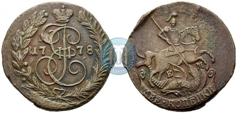 Picture 2 kopecks 1778 year ЕМ 